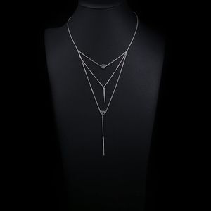 Sterling Silver Bullet Dangle Layered Necklace New